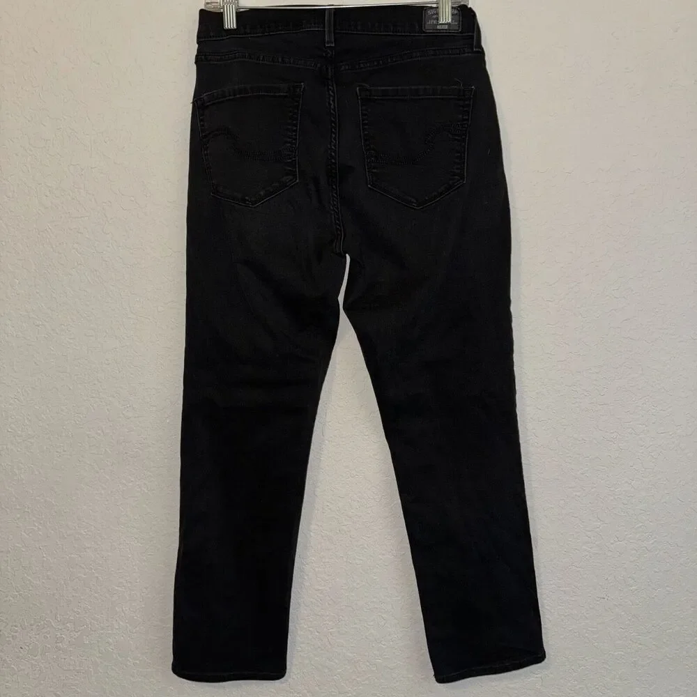 Levis Jeans Women's 10S W30 x L30 Black Denim Cotton 5-Pocket Curvy Straight Leg